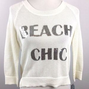 NWT INC. BEACH SWEATER SEQUINS Size S T12